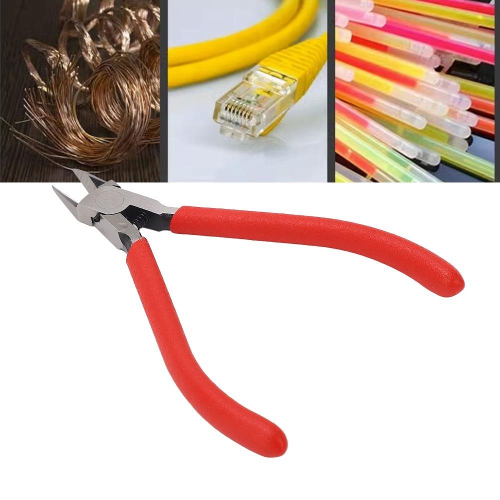 Chrome-Vanadium Steel Side Cutters Reset Spring Wire Cutting Pliers  For Electronics Repair