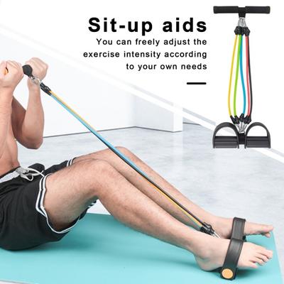 Çok İşlevli Gergi Halatı Elastik Yoga Pedal Çekme Direnç Bandı Kaymaz Saplı Bacak Germe Gergi Halatı Ev Fitness Ekipmanı