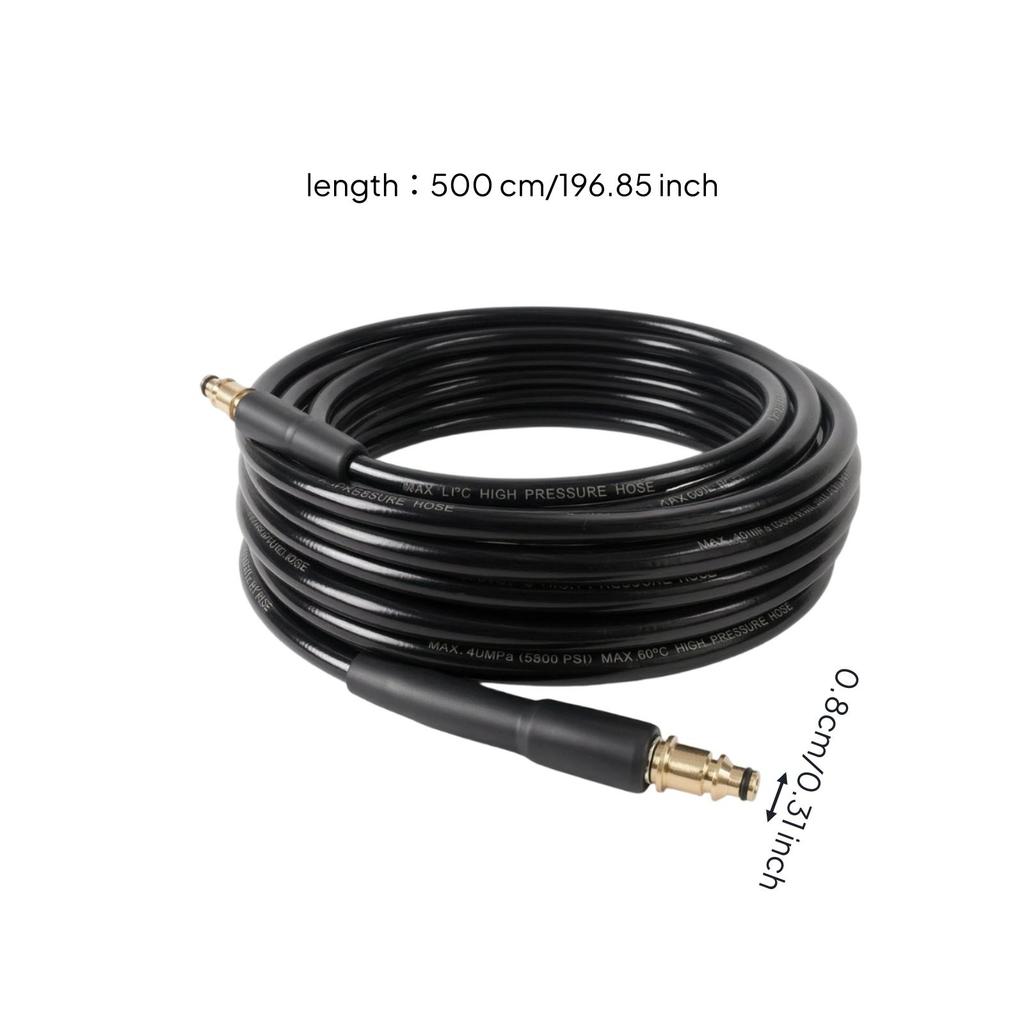 Pressure Washer Hose with Push To Connect Fittings Braided Quick