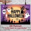 Party Backdrop Halloween Flat Multi Layered Celebrations Photo Booth Decor Front Door Decor