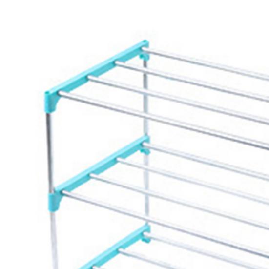 3/4 Layers Shoe Rack Assembled Easy Installation Stainless Steel Household Slipper Storage Shelf for Home