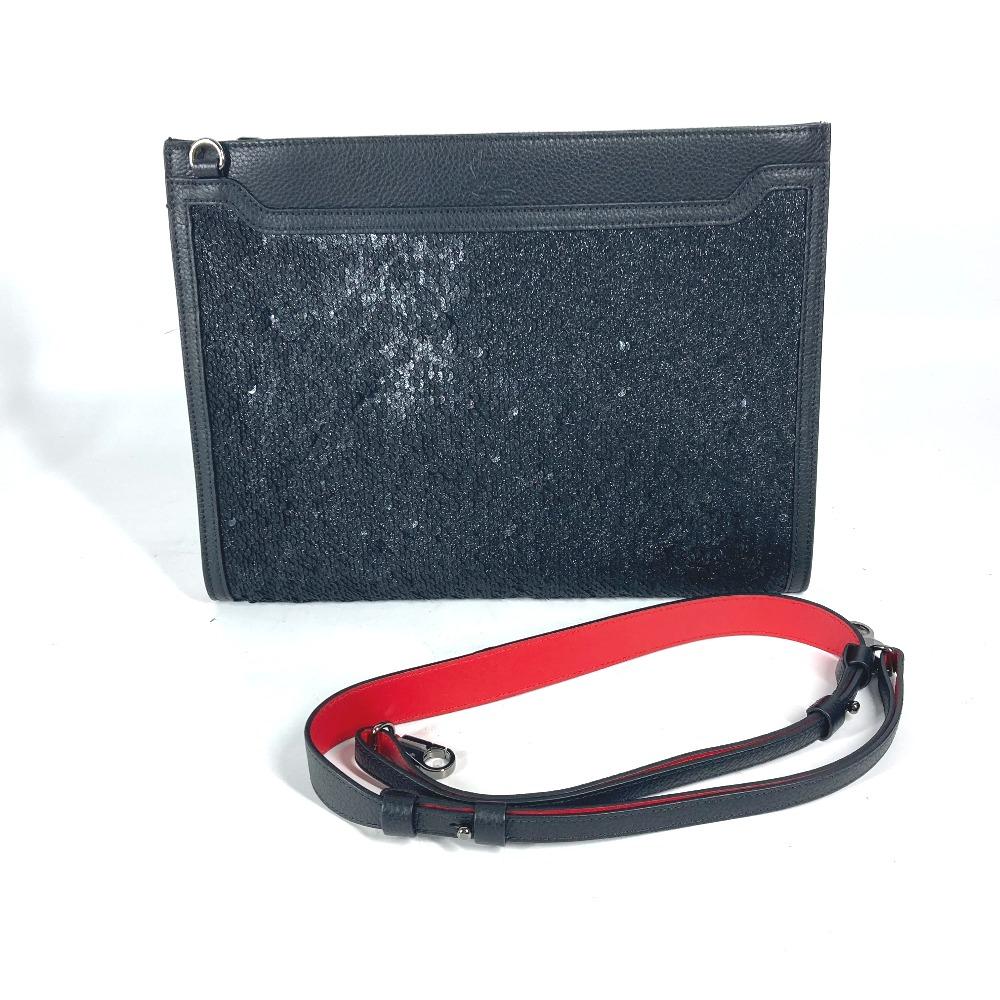 Christian Louboutin SKY Sky Sequins 2WAY Bag Clutch Bag Crossbody Shoulder Bag