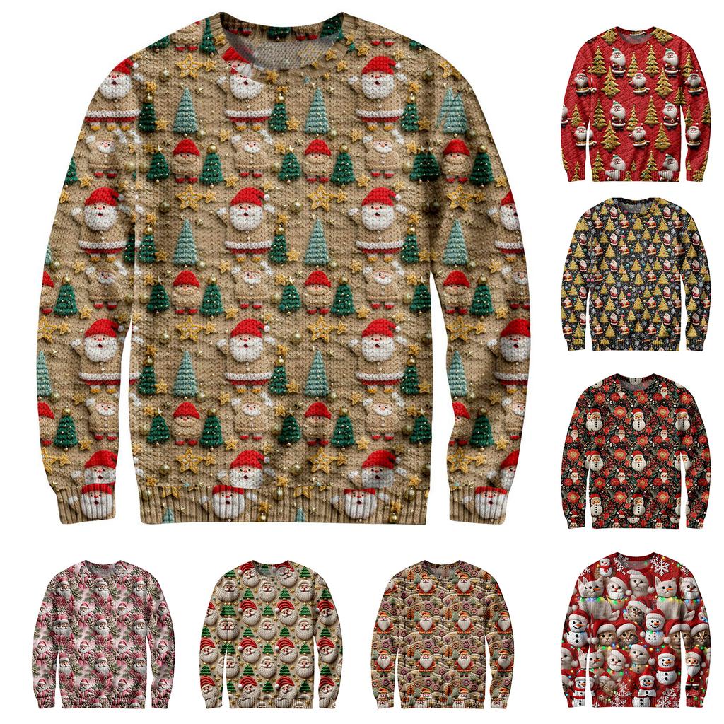 Funny Christmas Sweater For Men And Women, Holiday Pullover 2025, Novelty Crewneck Sweatshirt, Festive Gift