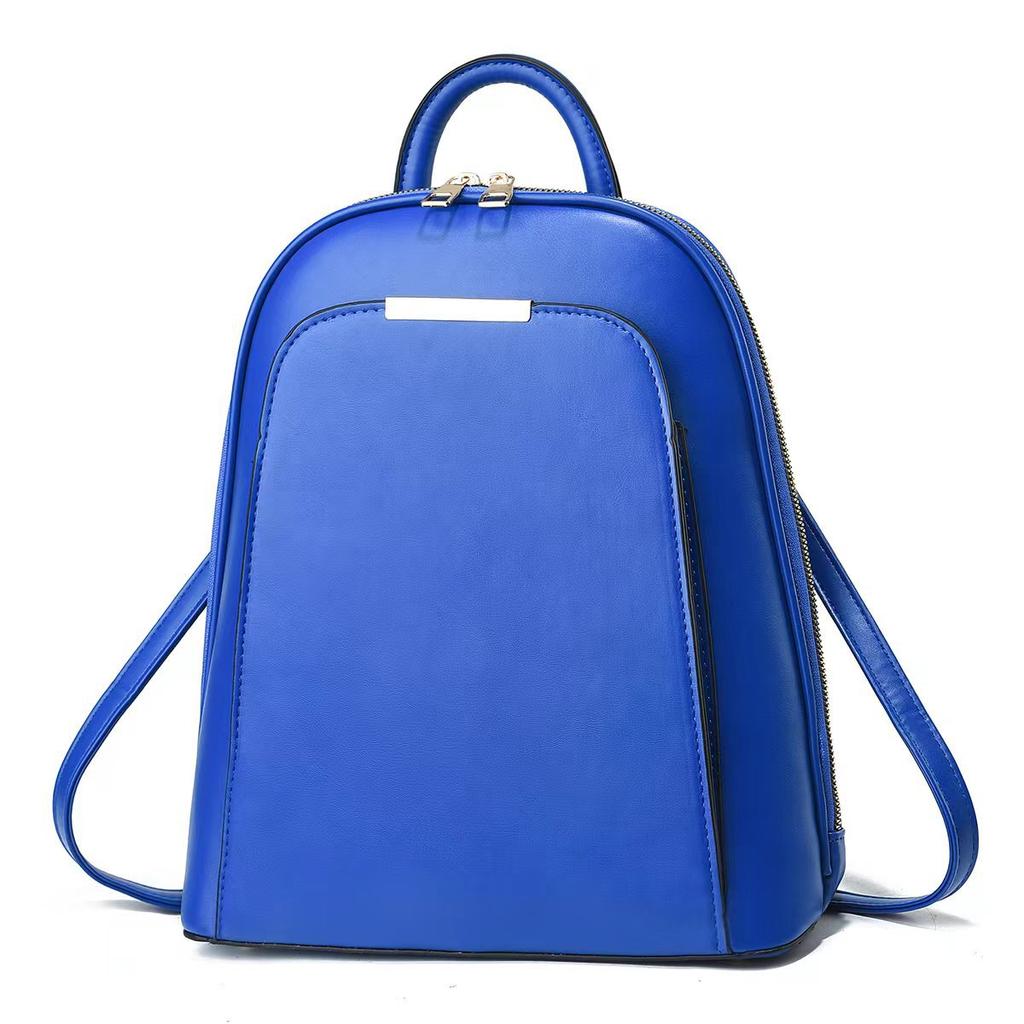 New Solid Color Middle-aged Women's Backpack, Schoolbag, Travel Backpack, Dual-purpose Large-capacity Mother