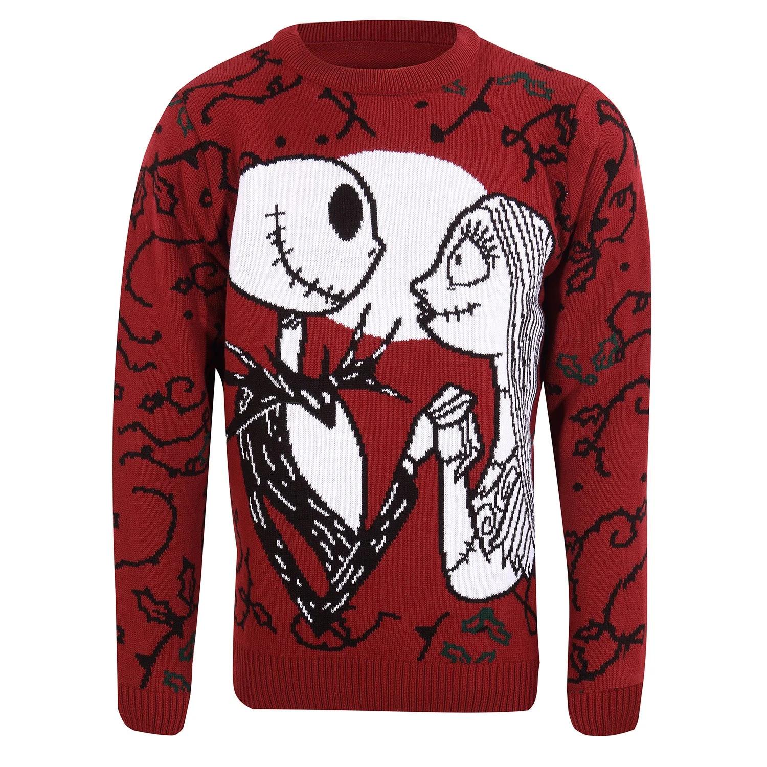 

Nightmare Before Christmas Jack and Sally Knitted Jumper M
