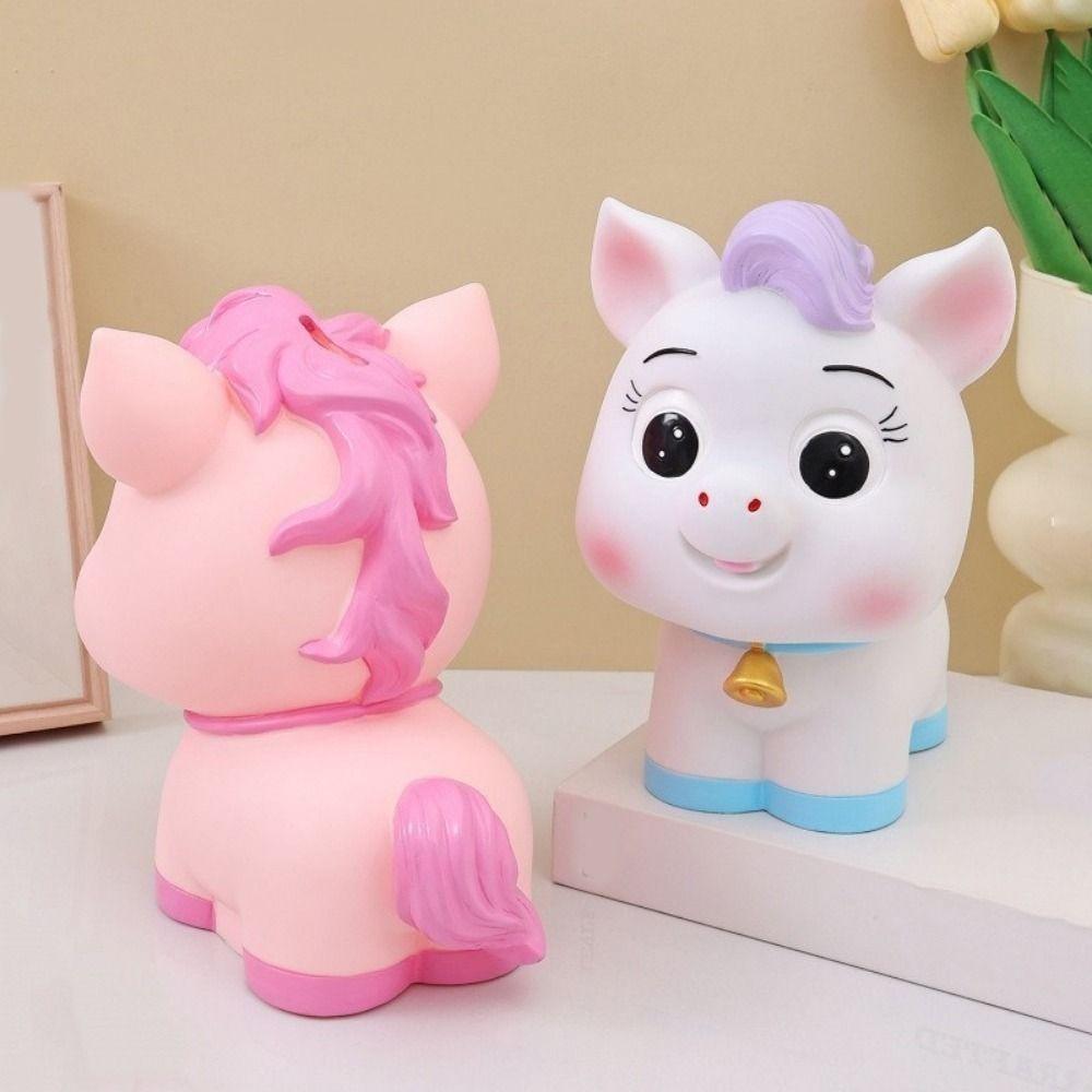 Durable Unbreakable Horse Money Jar Cute Decorative Coin Saving Box Good Luck Piggy Money Box Boys Girls