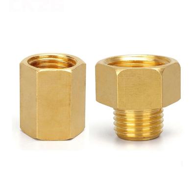 1Pcs Reducer Pipe Fitting Coupler Connector 1/8 1/4 3/8 1/2 3/4 Hex Bushing Connectors Brass Female To Male Threaded