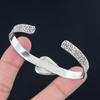 Sisters Day Sale Scolecite Gemstone 925 Sterling Silver Birthday Bangle Bracelet