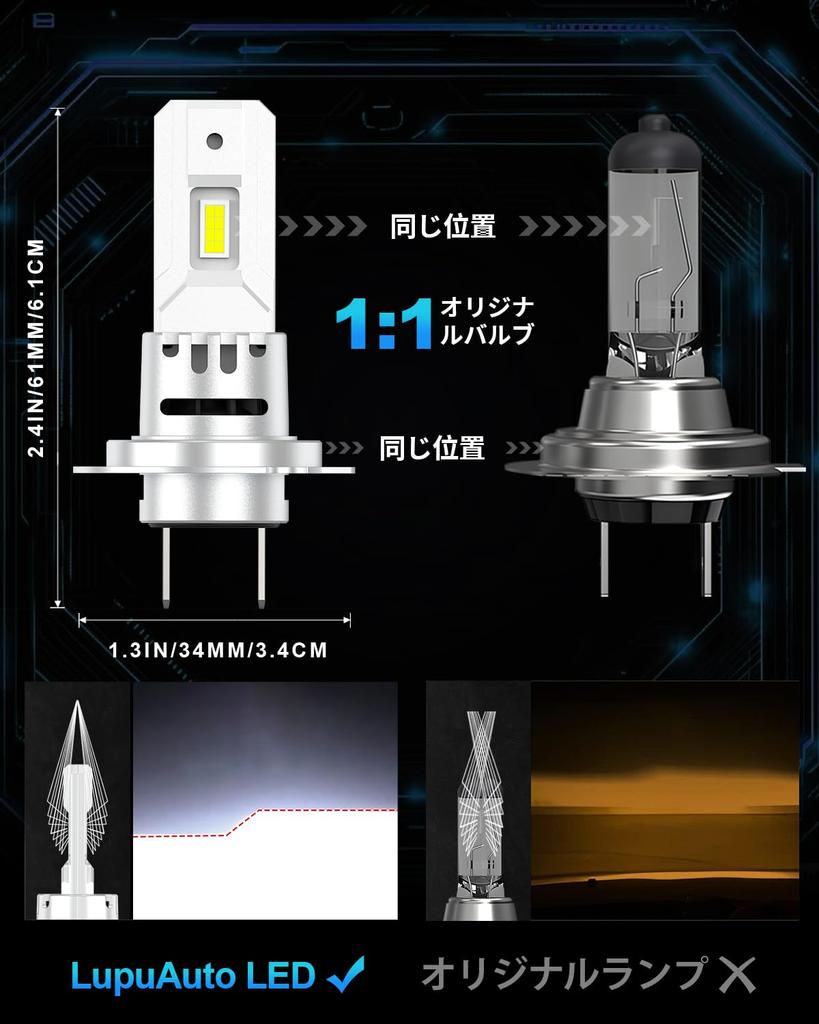 H7 LED Headlight Bulb, 28000 Lumens Brightness, 6500K Cool White H7 Headlight Bulb, 1:1