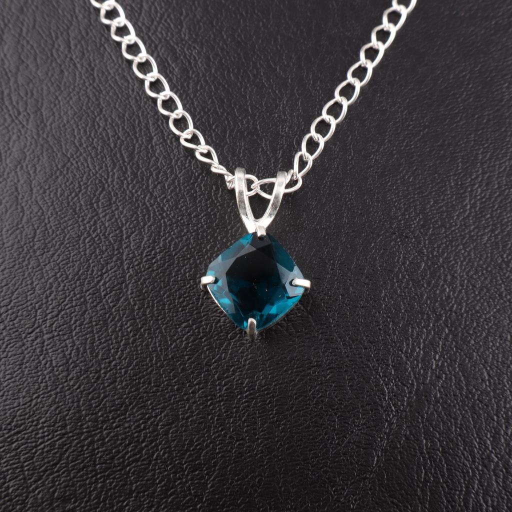Apatite Gemstone 925 Sterling Silver Jewelry Handcrafted Pendant 0.93'' For Gift PP-62-4