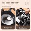 New Arrival: Long Handle Stainless Steel Pot Brush with Scouring Pad for Efficient Kitchen Cleaning - Free Shipping