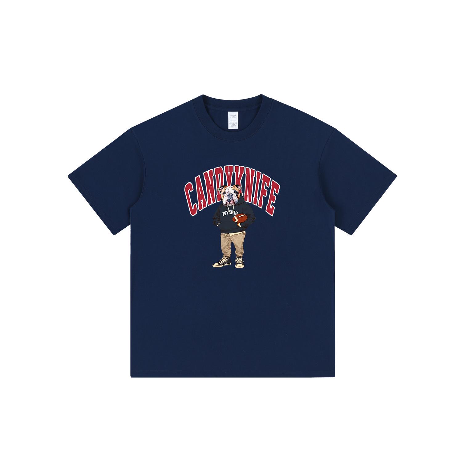 

Unisex Oversized Pure Cotton Preppy T-Shirt: Trendy American Heavyweight Style S