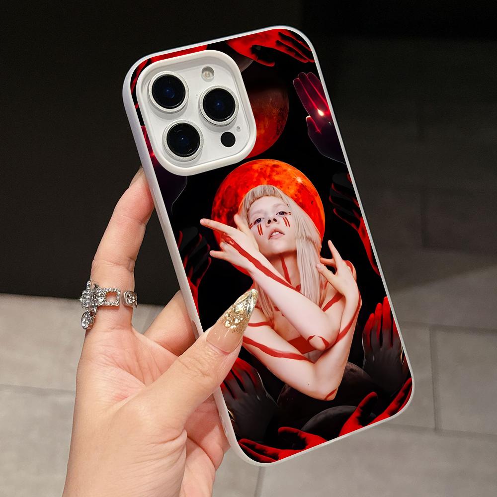 Aurora Aksnes Jelly Double layer White Mobile Phone Case for iPhone 17 16 15 14 13 12 11 Air Pro Max Plus Protective