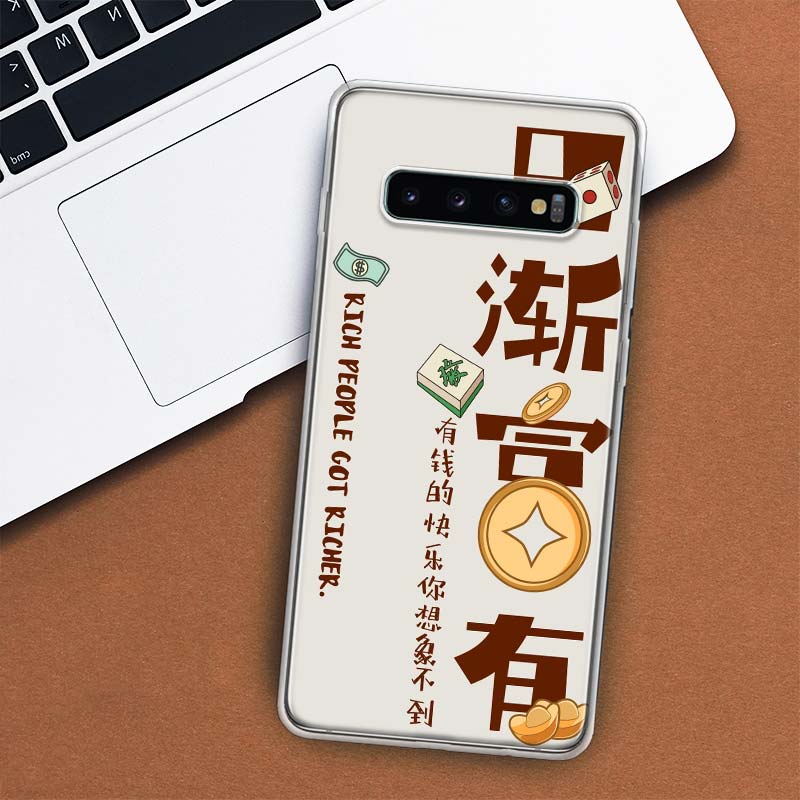 Chinese Aesthetic text letter Phone Case For Samsung Galaxy M21 M12 M31S M32 M51 M52 Note 20 Ulte 10 Plus 9 8 J4 J6 + J8 M11 F52