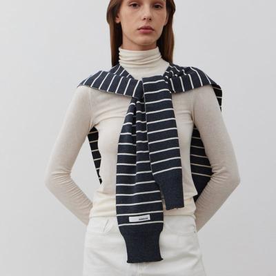MARILUZ Grobstrick-Wickelpullover_SCHWARZ