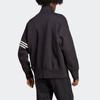 Adidas Originals Trefoil Solid Logo Embroidery Striped Stand Collar Jacket Men Jacket Black HR8695