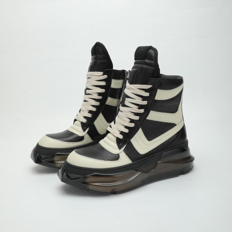 

Чоловічі та жіночі черевики до щиколотки змішаного кольору з натуральної шкіри на платформі на підборах кросівки повсякденне взуття на шнурівці на блискавці осінньо-зимові черевики 43