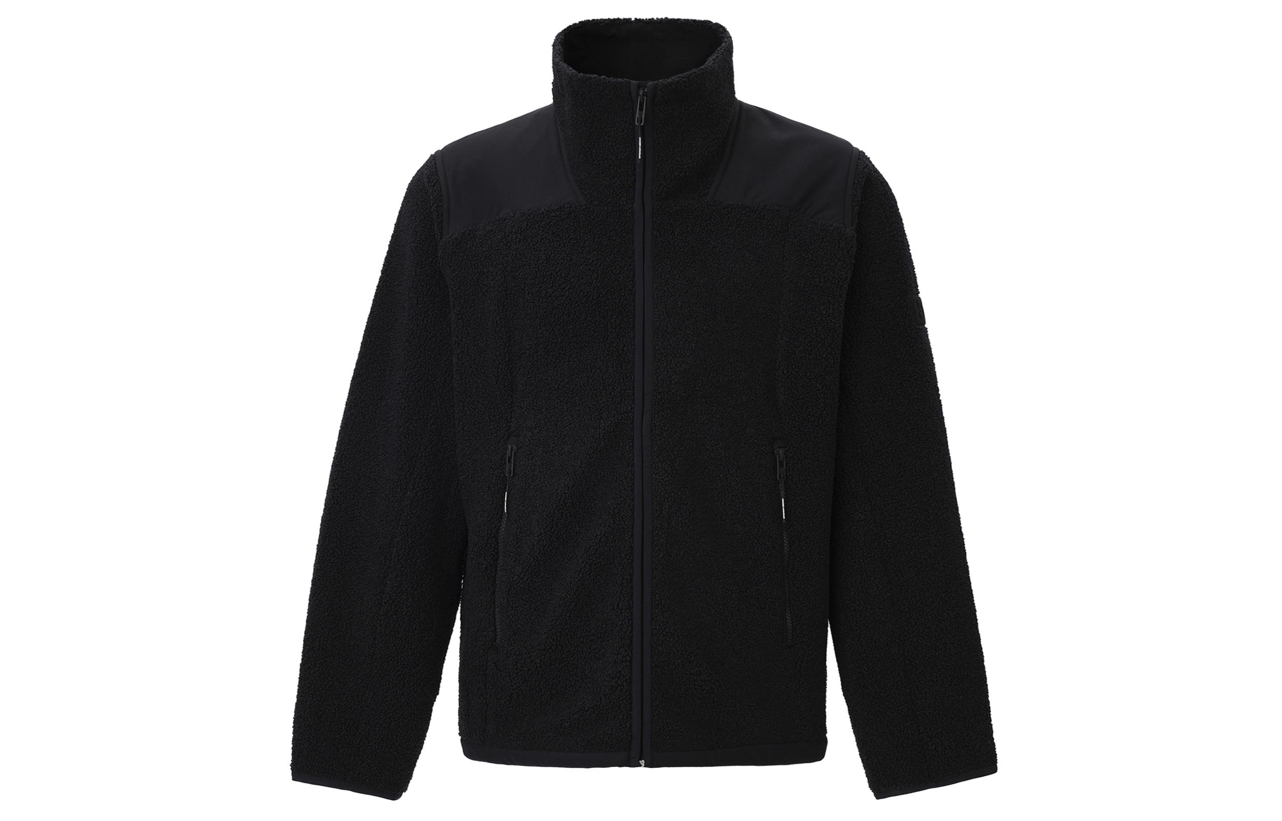 Under Armour Velvet Jackets Men s Black Stand Collar Moderate 1378845-001 LG