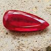 133.15 Heated Ceylon Red Ruby Pear Cut Faceted Loose Gemstone