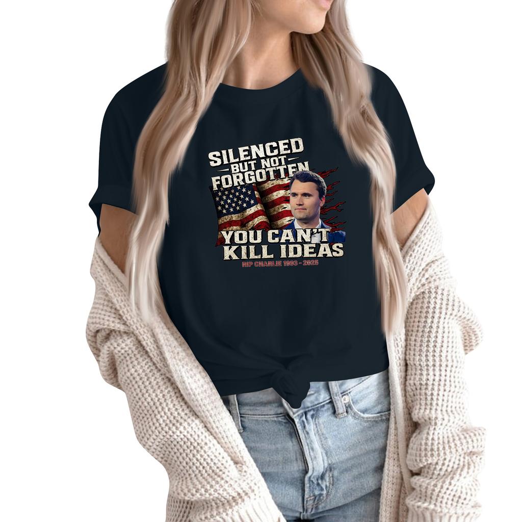 Women's Fashion Casual Printed Short Sleeve Round Neck Pullover Tops