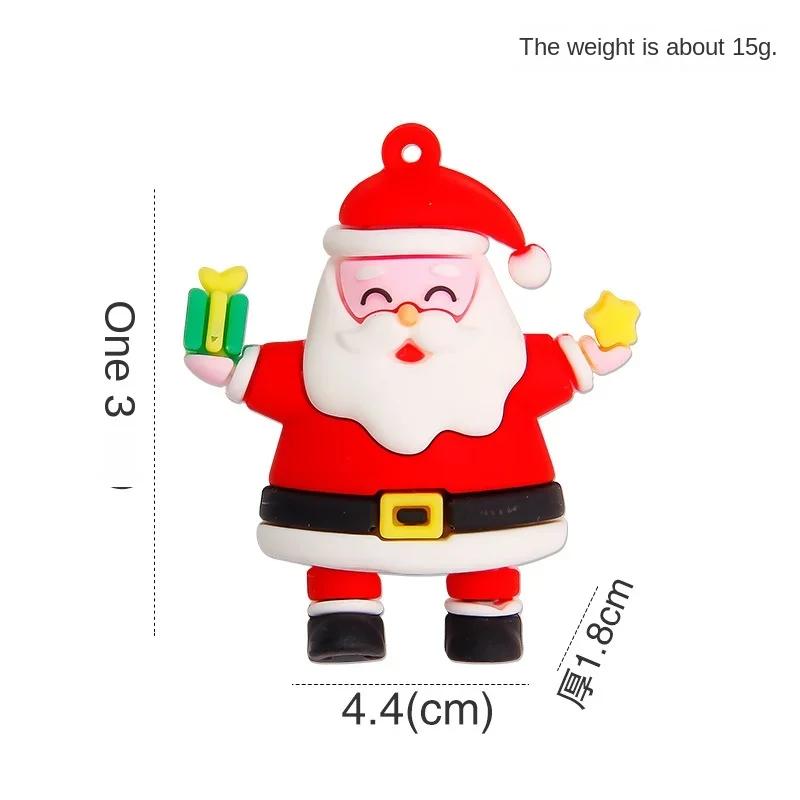 10-100PCS Cartoon Santa Claus Keychain DIY Accessories Handmade Cream Glue Decoration Scene Arrangement Christmas Gift Ornament