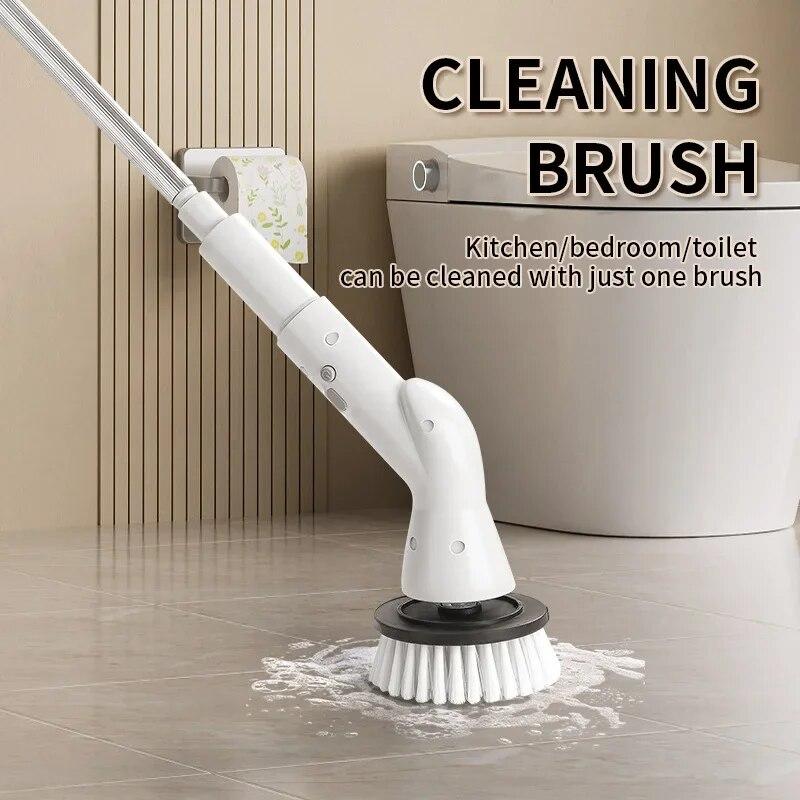 6 In 1 Electric Cleaning Brush Cordless Electric Spin Cleaning Scrubber Shower Cleaning Brush Kitchen Bathroom Cleaning Gadgets