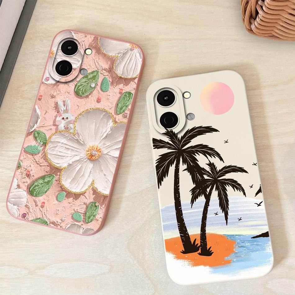 Case For Tecno Pop 20 / Spark Go 3 Stylish Design Back Cover For Tecno Pop20 / Spark Go3 Soft Liquid Silicone Lightweight Shell
