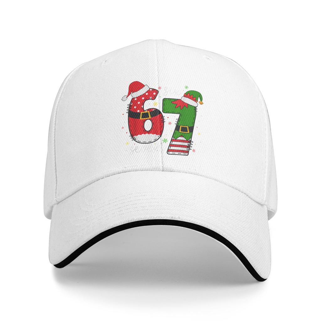 67 Meme Six Seven Christmas Baseball Cap  Kpop Rock Wholesale Trucker Hat Women Men Street Style Print Baseball Caps