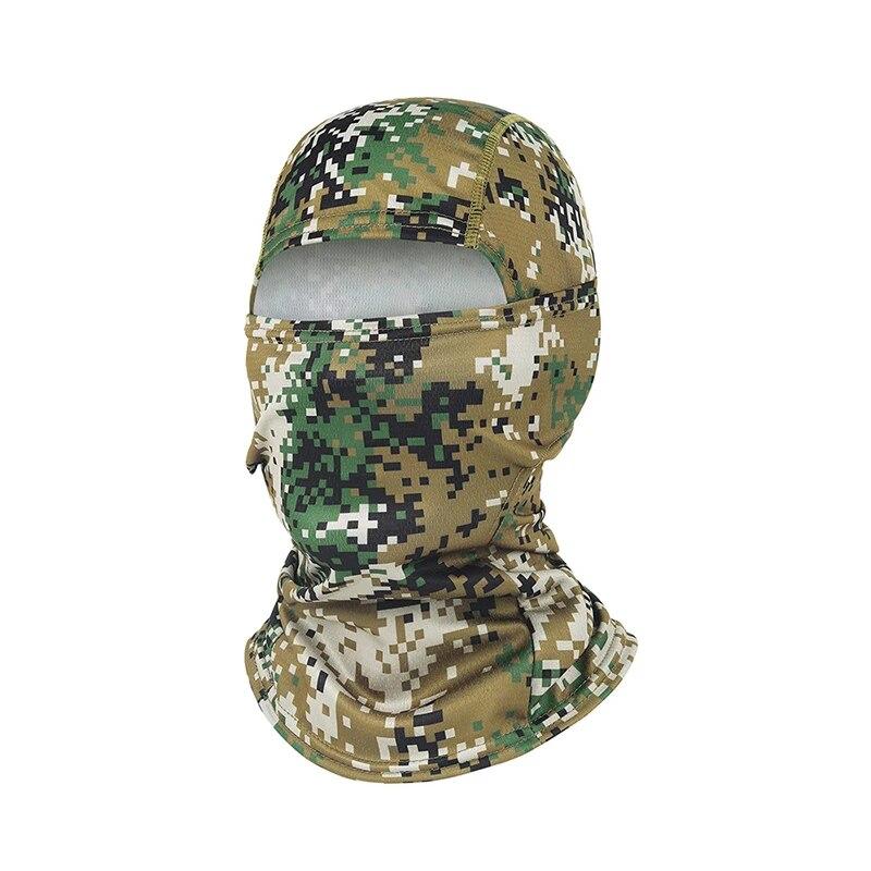 Balaclava tactică de camuflaj Protecție UV Rezistenta pentru ciclism Mască de față Uscare rapidă Ciclism în aer liber Pescuit Drumeții Esarfe
