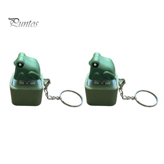Beruhigendes Büro-Gadget Möwe Frosch Soundknopf Schlüsselanhänger, Kreatives Stressabbau Sprachspielzeug mit Geräuscherzeugendem Schlüsselanhänger Tiergeräusche & LED-Licht,