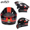 Unisex Full Face Flip-Up Motorcycle Helmet with LED Taillight, All-Season, 3C/DOT Certified