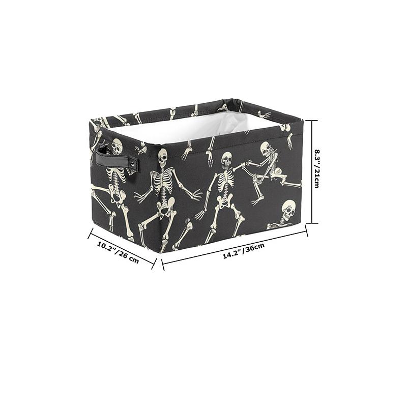 Skull Print Storage Basket – Large Capacity Organizer for Crafts, Accessories, and Household Items