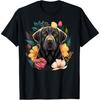 Cute Black Labrador Dog On Black Labrador Retriever Lover Men Women Kids T-Shirt