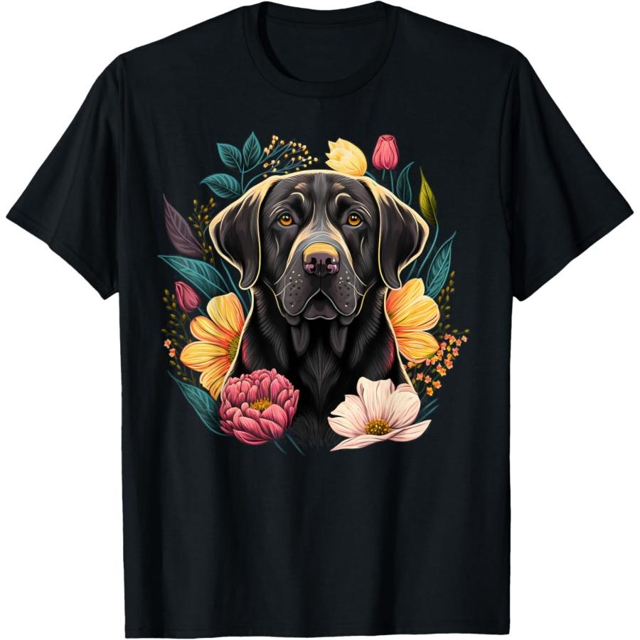 Cute black Labrador Dog on black Labrador Retriever Lover Men Women Kids T-Shirt XXXXXL чёрный