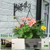 2Pcs Metal Plant Hanger Bracket 9/10/12 Inch Iron Hanging Hook Indoor Outdoor Flower Basket Wall Hanger For Flower Pot Lantern