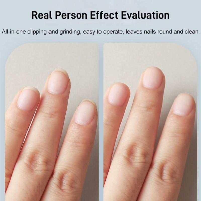 Rechargeable Safety Fingernail Trimming Tool Automatic Nail Trimmer Intelligent Electric Nail Clipper
