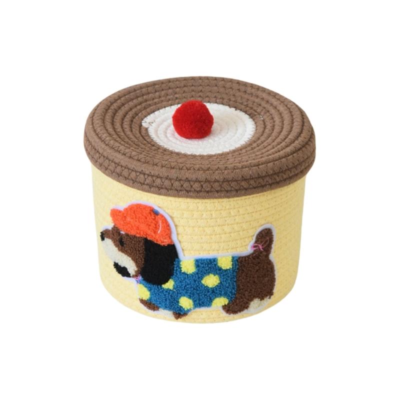 User friendly Kids Storage Box Cartoon Pattern Cotton Organizers For Bedroom Classroom Portable Toy Container