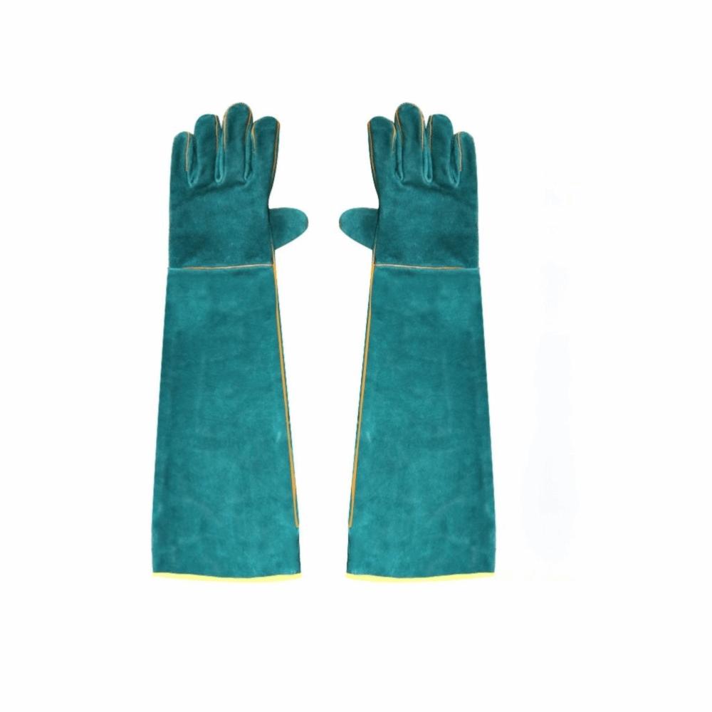 1 Pair Double Layer Construction Animal Handling Gloves Pet Training Gloves Reptile Handling