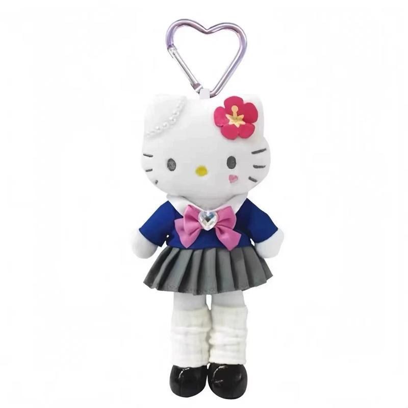 Sanrio Long-Legged Angel JK Uniform Plush Keychain and Heart Handbag Pendant