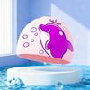 New Children's Cartoon Swimming Cap Cute Dolphin Waterproof Ear Protection Swimming Caps Kids Hot Spring Swimming Equipment