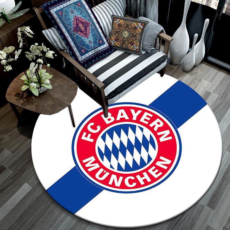 Bayern Munich Round Area Rug,Carpet Rug for Living Room Bedroom Sofa Playroom Decor,Non-slip Floor Mat