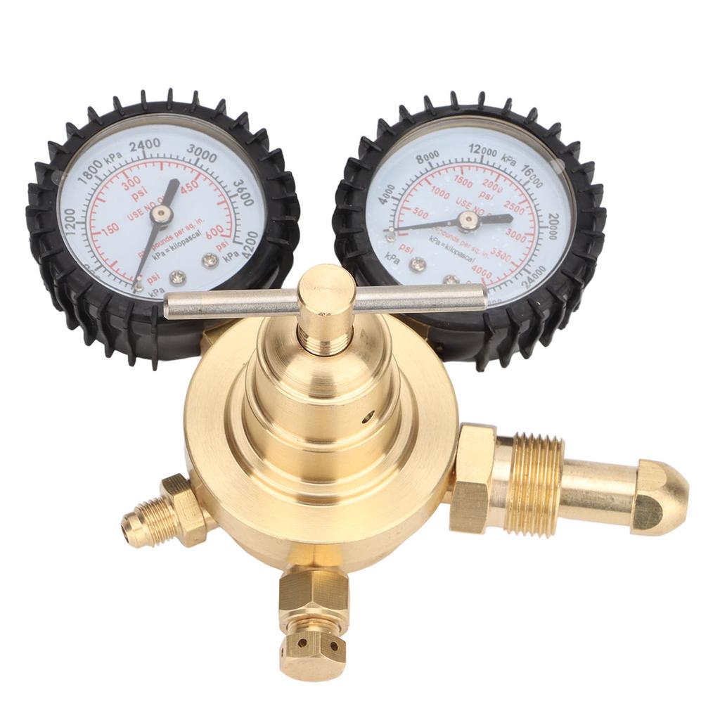 Nitrogen Pressure Gauge Nitrogen Gauge Nitrogen Pressure Gauge Regulator Test Kit Brass Inlet Outlet Connection with 200cm Hose