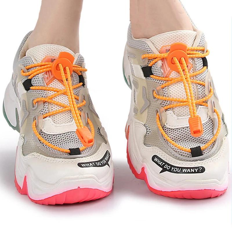 1 Paar/3 Paar Runde Elastische Schnürsenkel Ohne Binden Schnürsenkel für Sneaker und Freizeitschuhe Schnell An- und Ausziehbare Schnürsenkel