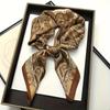 Women's Korean Style Retro Printed Imitation Silk Scarf for Professional and Casual Use