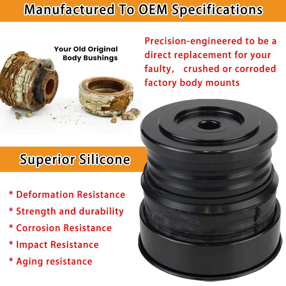 Silicone Body Mount Kit for 2008-2016 Ford F-250 F-350 Regular Cab Extended Cab Superior Cab Mount Bushings Improve Bumpy Ride