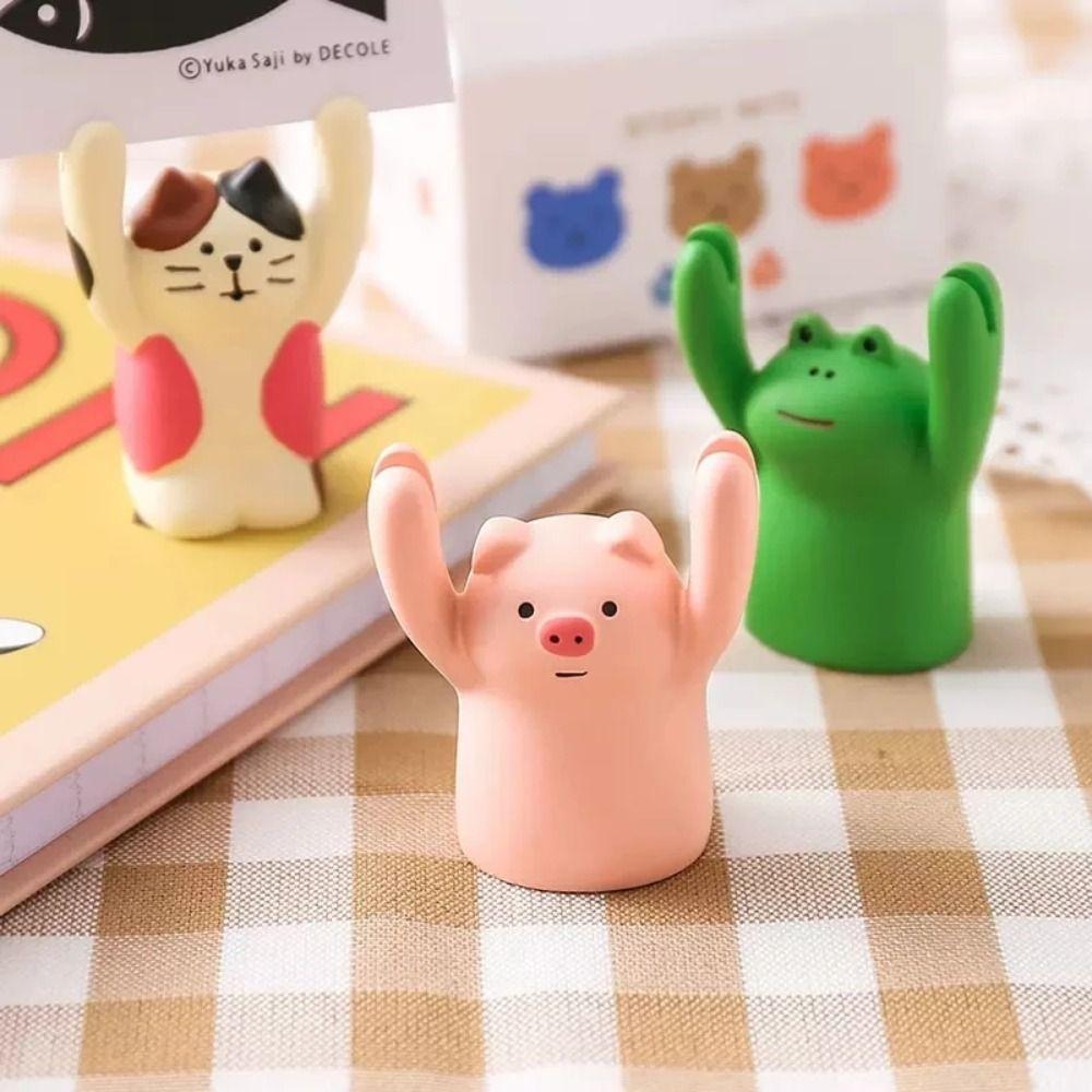 Picture Hand Raising Card Clip Messege Photo Stander Clip Desktop Memo Clip Holder  Decoration
