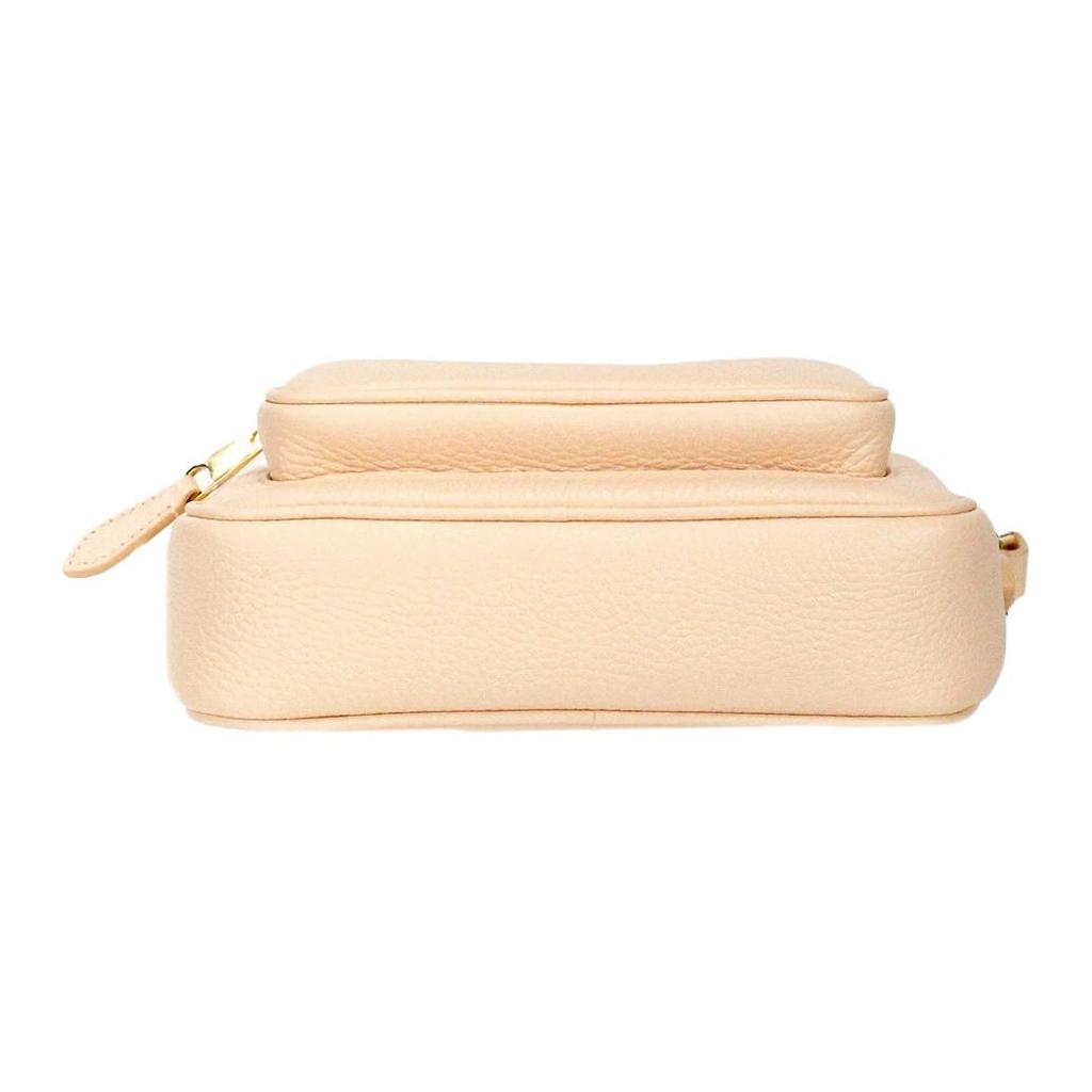 Burberry Bolso de Cámara de Cuero con Cierre de Cremallera y Logo en Relieve para Mujer Bolso de Hombro Beige 80653031