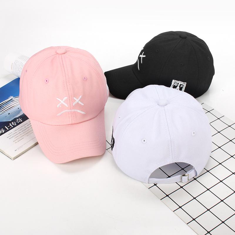 Cry Face Curved Brim Baseball Cap - Sun Protection Outdoor Style