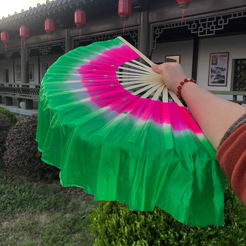 1-Foot Double-Sided Yangge Dance Fitness Fan Prop