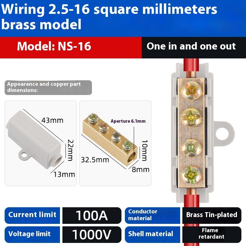 Wire Connector High Power Splitter Quick Electrical Cable Brass Terminal Blocks Junction Box Connectors Large Current Conductor